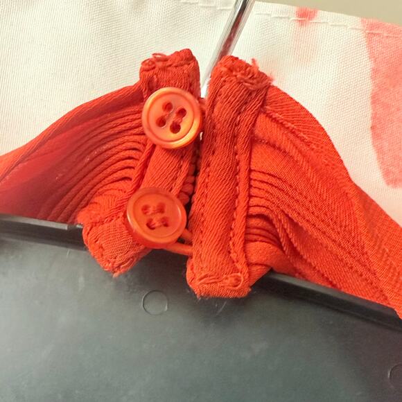 Reiss Roya Accordion Pleated Midi Dress in Red Size 2 - Picture 10 of 12